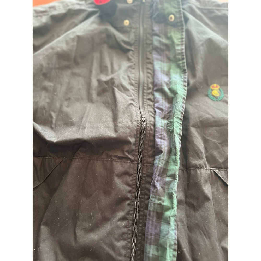 CHAPS Ralph Lauren Mens Black Plaid Lined Jacket XL Embroidered Crest Full Zip - Picture 5 of 9